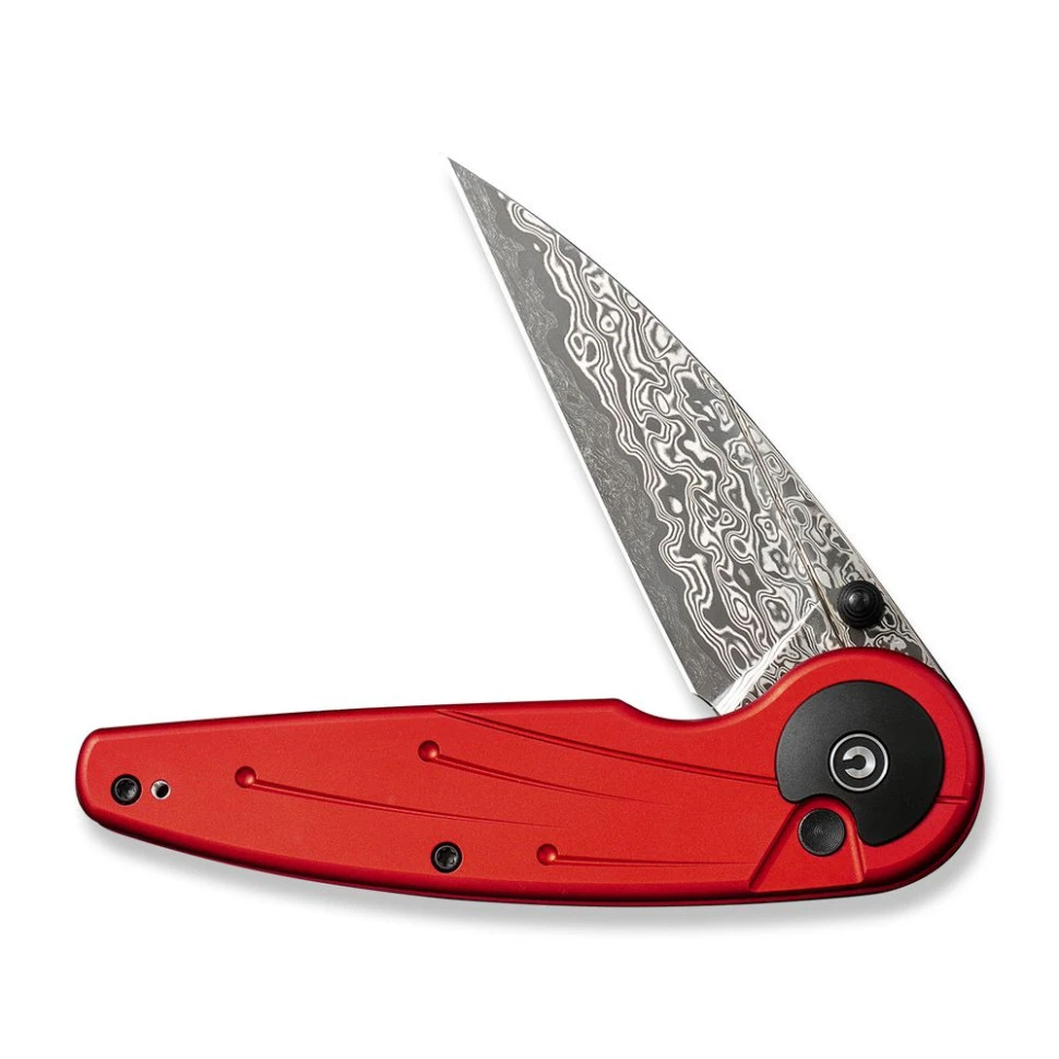 Ніж складаний туристичний Civivi Starflare, (8.4 см) Damascus / Aluminum червоний — фото 3