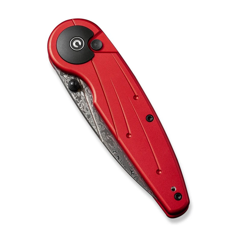 Ніж складаний туристичний Civivi Starflare, (8.4 см) Damascus / Aluminum червоний — фото 4