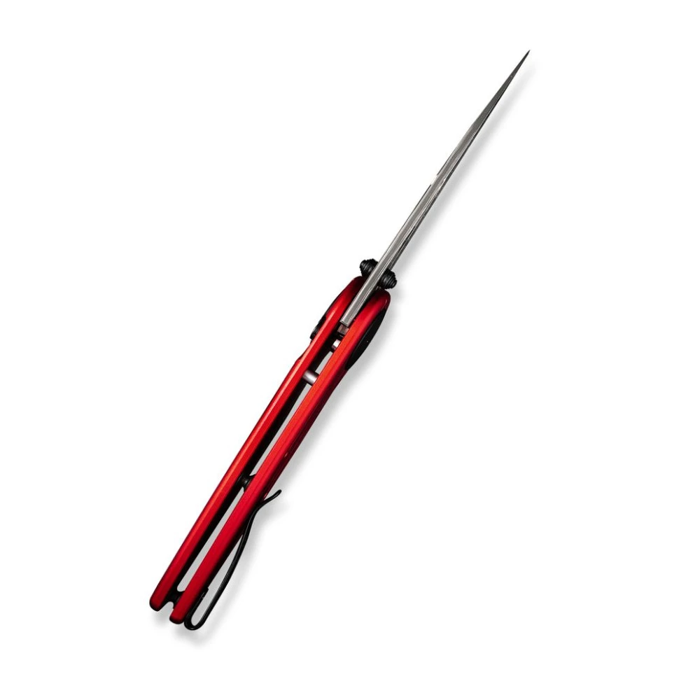 Ніж складаний туристичний Civivi Starflare, (8.4 см) Damascus / Aluminum червоний — фото 7