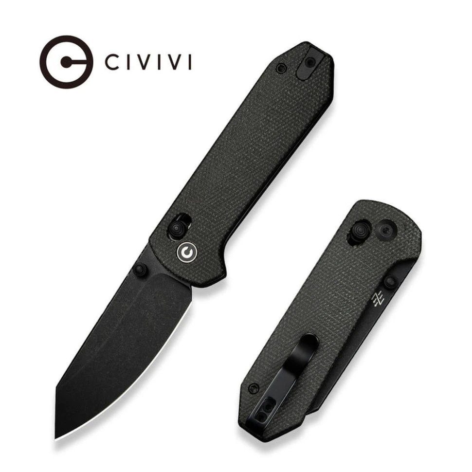 Ніж складаний кишеньковий Civivi Yonder, (7.3 см) 14C28N / Micarta темно-сірий — фото 10