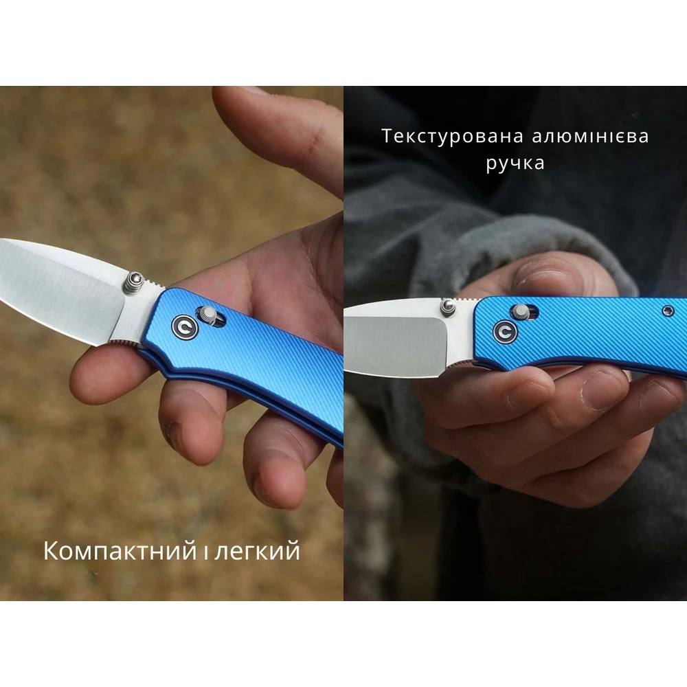 Ніж складаний кишеньковий Civivi Baby Banter 2, (5.9 см) Nitro-V / Aluminum синій — фото 11