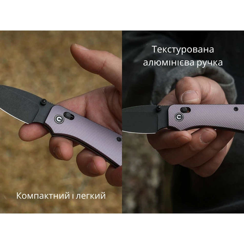 Ніж складаний кишеньковий Civivi Baby Banter 2, (5.9 см) Nitro-V / Aluminum фіолетовий — фото 11