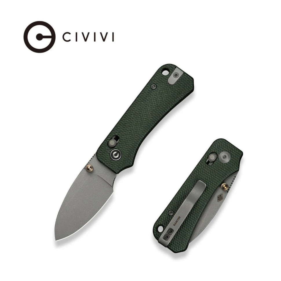 Ніж складаний кишеньковий Civivi Baby Banter 2, (5.9 см) Nitro-V / Micarta темно-зелений — фото 10