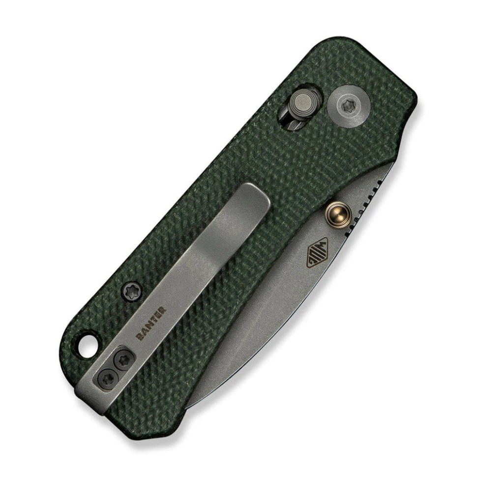 Ніж складаний кишеньковий Civivi Baby Banter 2, (5.9 см) Nitro-V / Micarta темно-зелений — фото 6