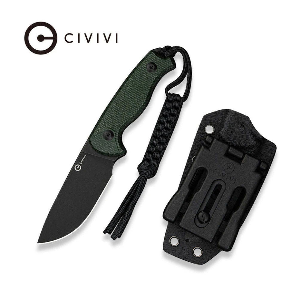 Ніж фіксований тактичний Civivi Timberbark, (8.1 см) 14C28N / Micarta темно-зелений — фото 10