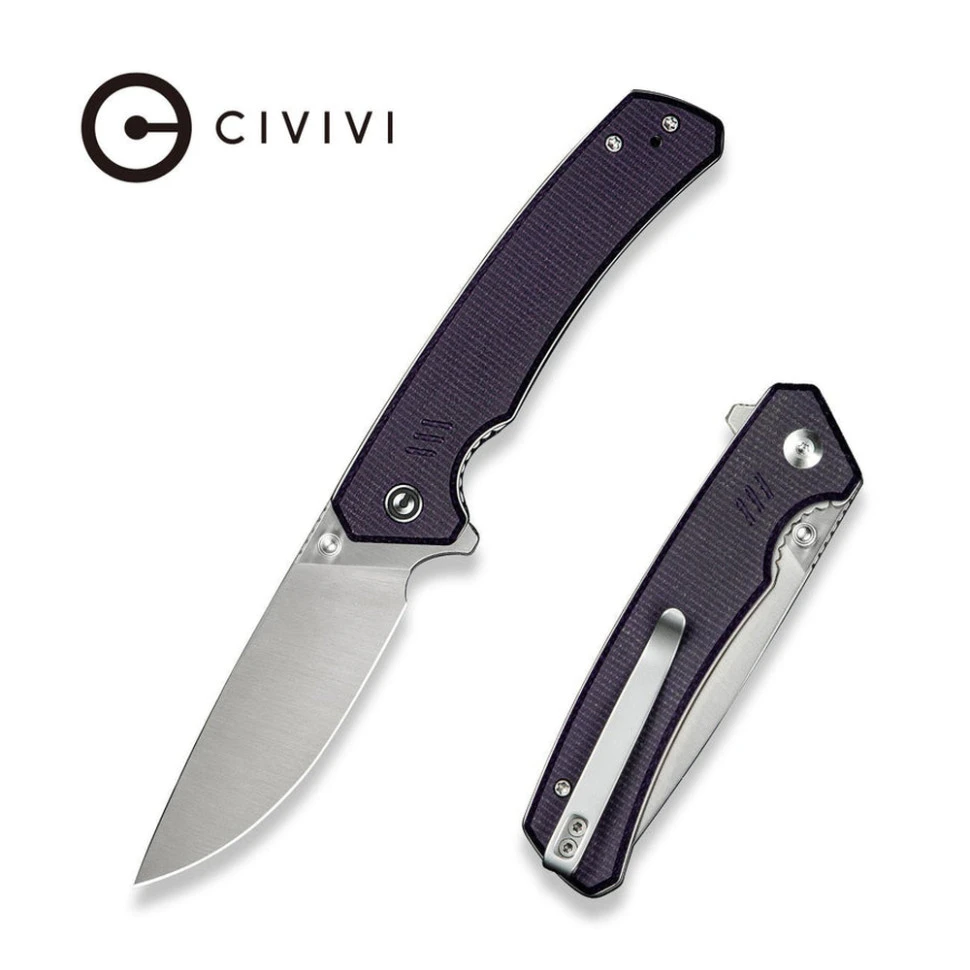 Ніж складаний туристичний Civivi Merit, (8.3 см) 14C28N / Micarta чорний — фото 10