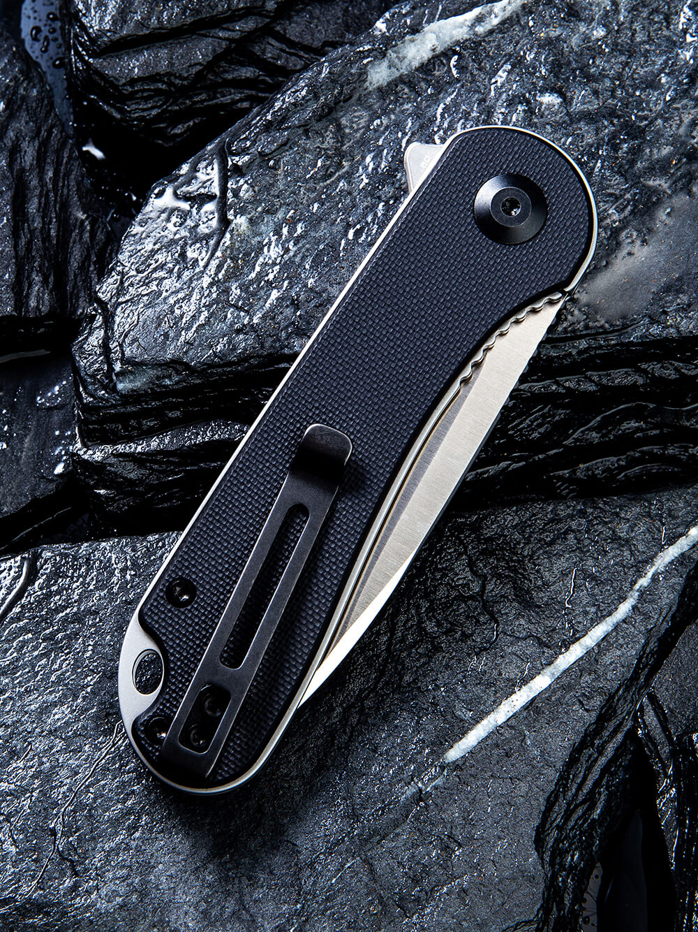 Ніж складаний кишеньковий Civivi Elementum, (7.5 см) D2 / G10 чорний — фото 6