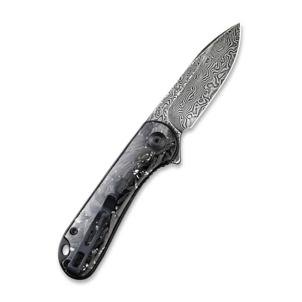 Ніж складаний кишеньковий Civivi Elementum, (7.5 см) Damascus / Carbon Fiber — фото 2