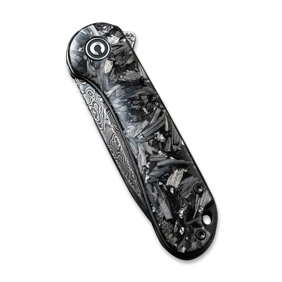 Ніж складаний кишеньковий Civivi Elementum, (7.5 см) Damascus / Carbon Fiber — фото 5