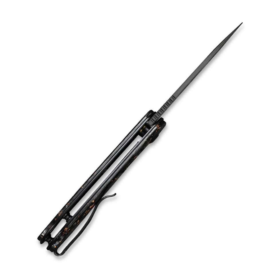 Ніж складаний кишеньковий Civivi Elementum, (7.5 см) Damascus / Carbon Fiber чорний — фото 3