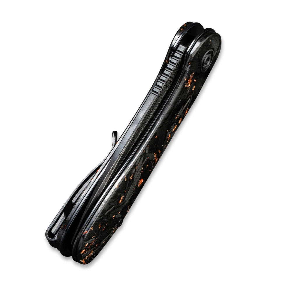 Ніж складаний кишеньковий Civivi Elementum, (7.5 см) Damascus / Carbon Fiber чорний — фото 7