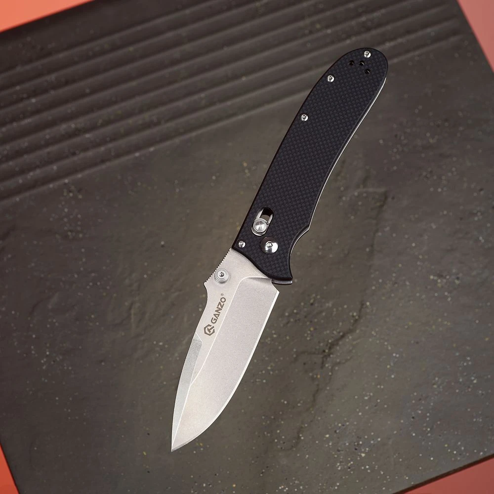 Ніж складаний туристичний Ganzo D704 (8.5 см) D2 / G10 чорний — фото 10