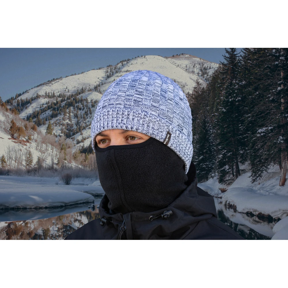 Водонепроникна шапка Dexshell Heathered Rib Knit Beanie, onesize (56-58 см), біло-сіра — фото 2