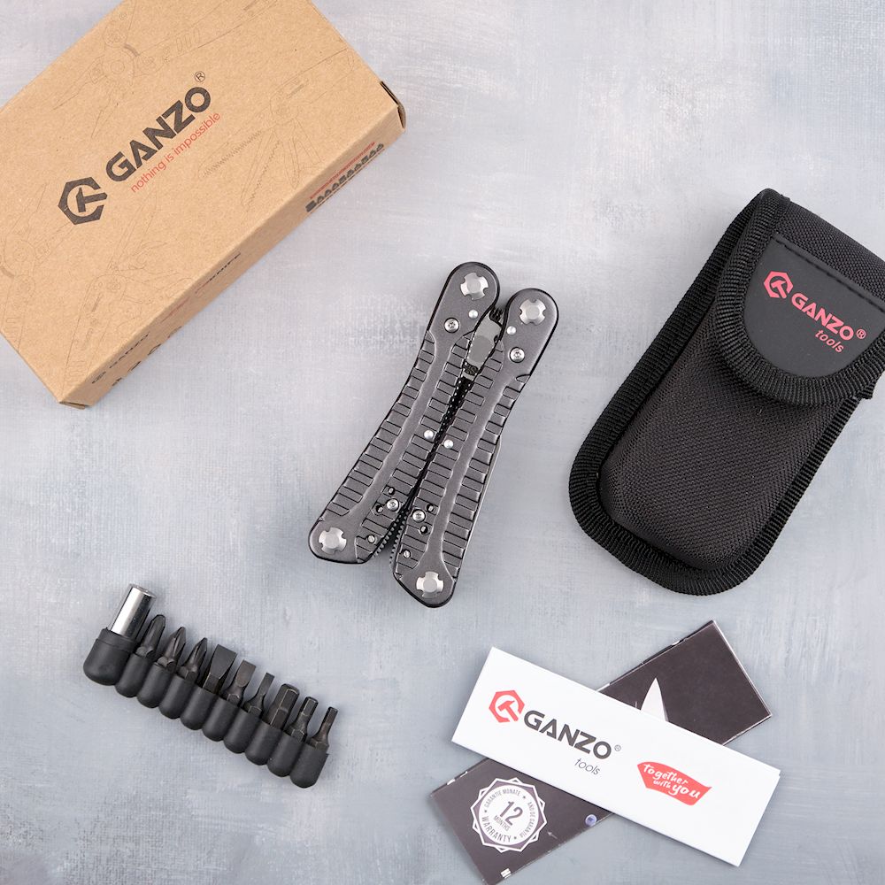 Мультитул Ganzo G105, (16.5 см) 22 функції + біти та чохол — фото 26