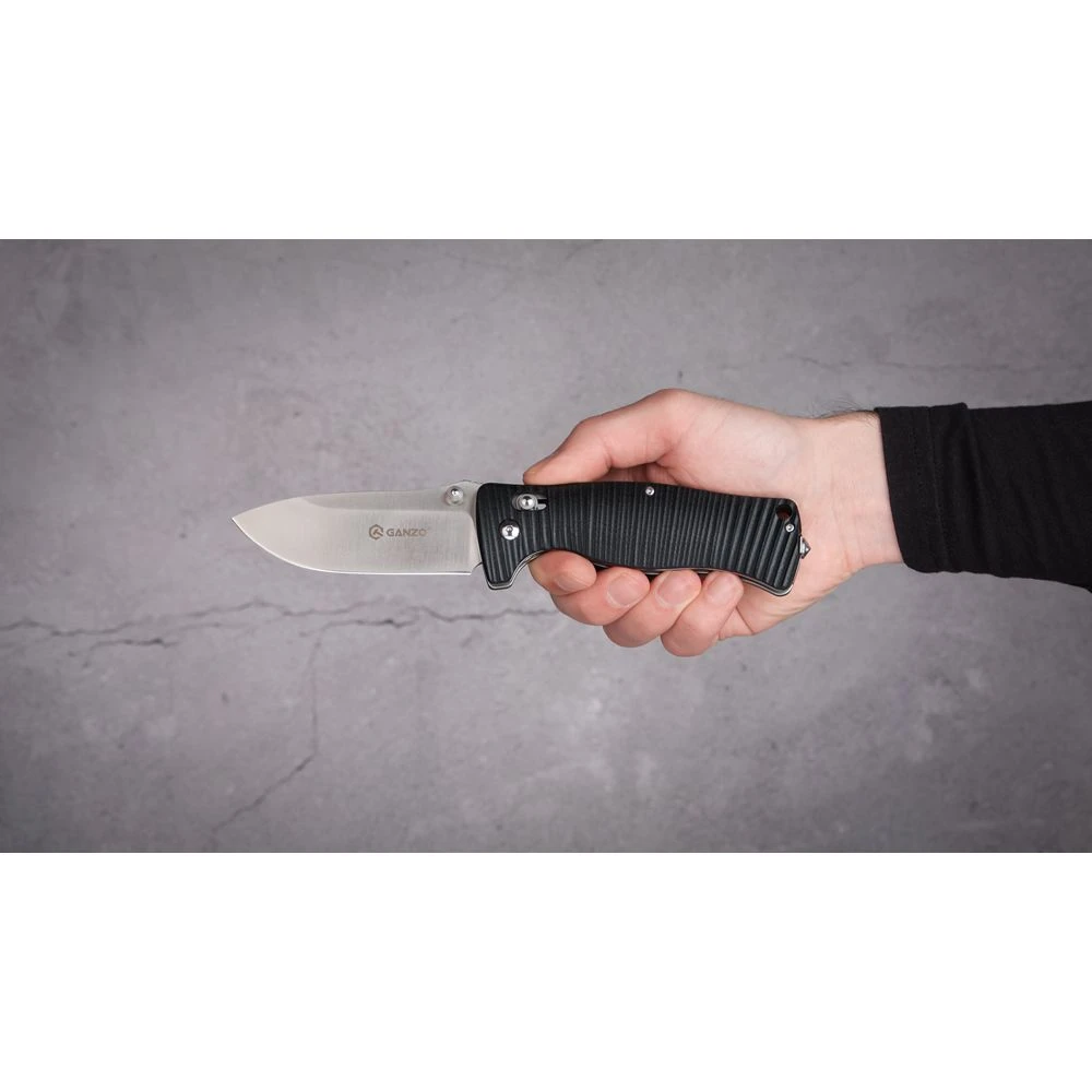 Ніж складаний туристичний Ganzo G720 (9 см) 440C / G10 чорний — фото 10