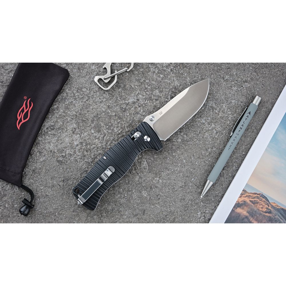 Ніж складаний туристичний Ganzo G720 (9 см) 440C / G10 чорний — фото 11