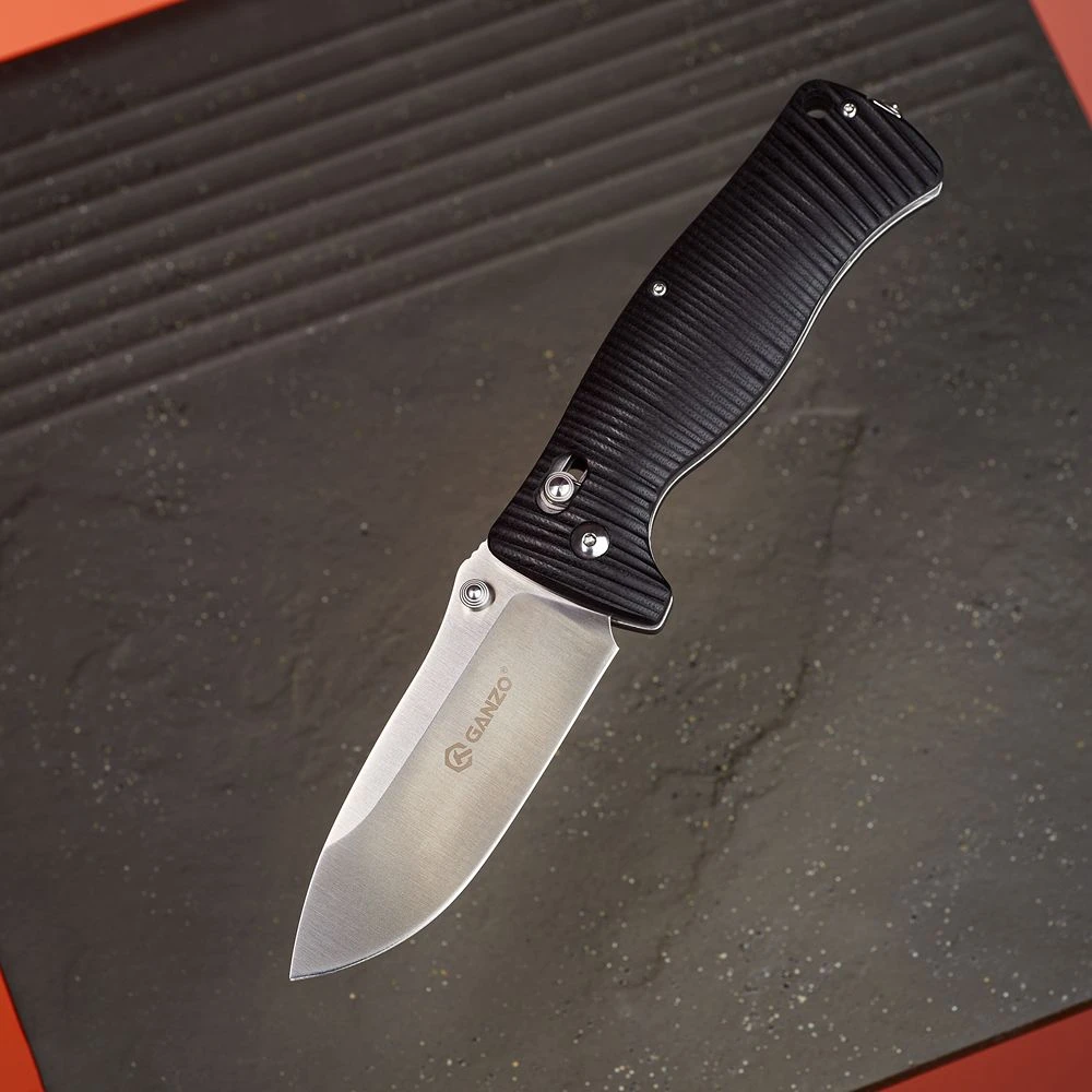 Ніж складаний туристичний Ganzo G720 (9 см) 440C / G10 чорний — фото 14
