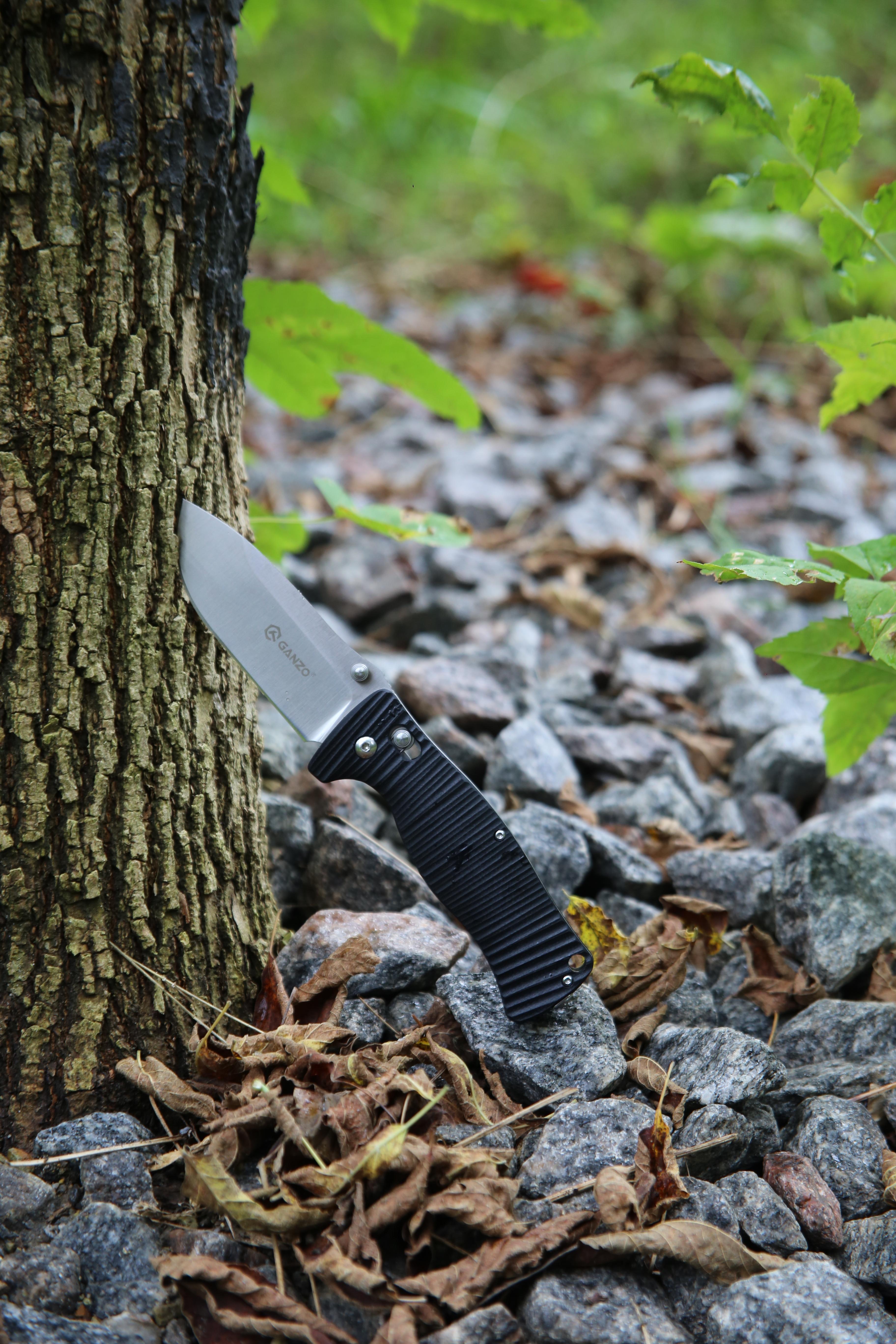 Ніж складаний туристичний Ganzo G720 (9 см) 440C / G10 чорний — фото 34