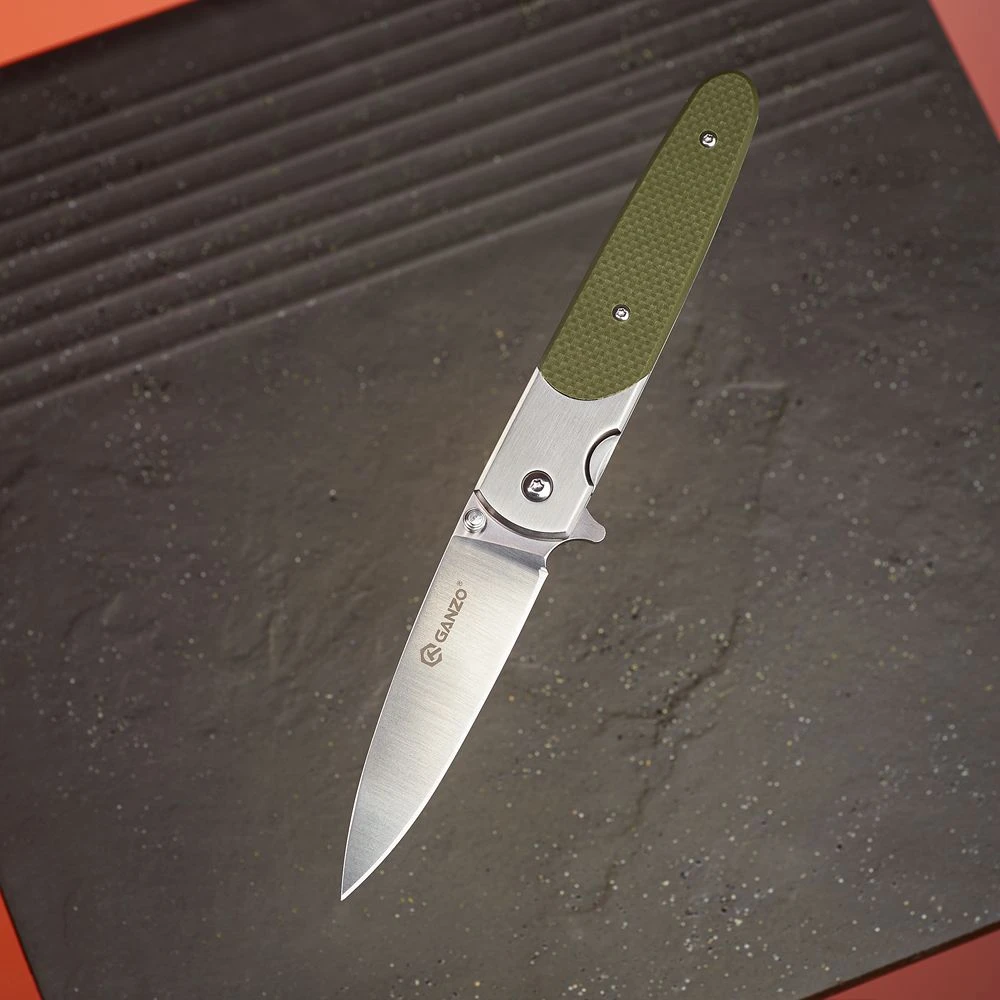Ніж складаний туристичний Ganzo G743-1 (8.7 см) 440C гладкий / G10 зелений — фото 11