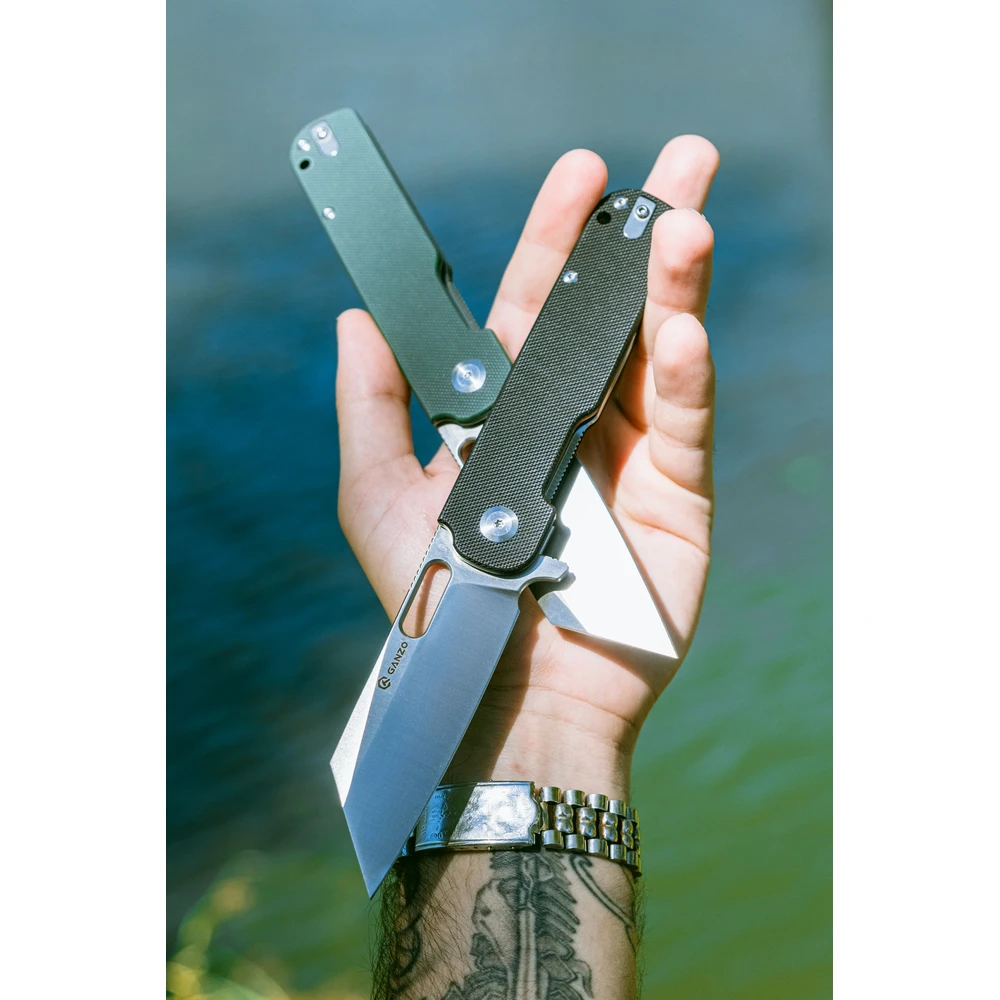 Ніж складаний туристичний Ganzo G770 (8.8 см) D2 / G10 чорний — фото 15