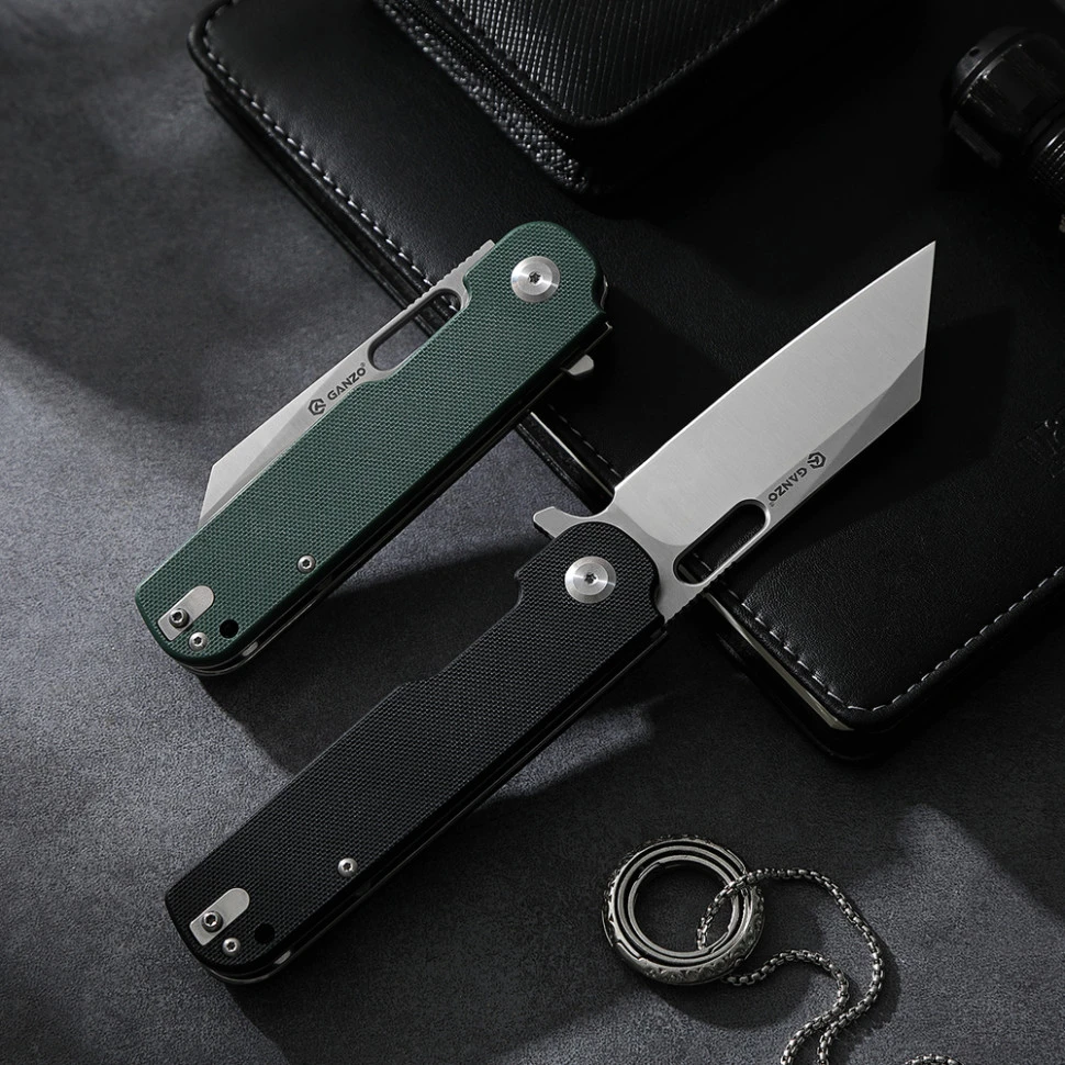 Ніж складаний туристичний Ganzo G770 (8.8 см) D2 / G10 чорний — фото 3