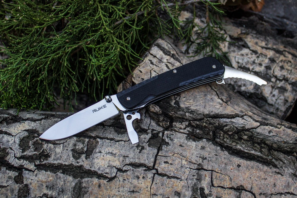 Багатофункціональний ніж Ruike Trekker LD21-B, (8.5 см) 12C27 / G10 чорний, 12 інстр. — фото 5