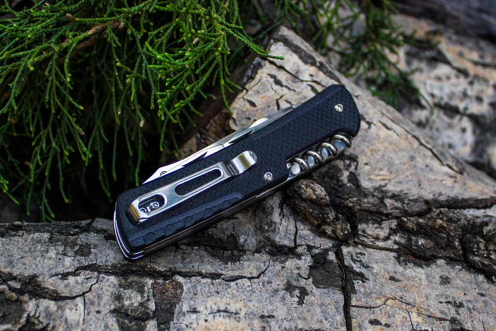 Багатофункціональний ніж Ruike Trekker LD21-B, (8.5 см) 12C27 / G10 чорний, 12 інстр. — фото 6