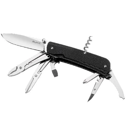 Багатофункціональний ніж Ruike Trekker LD41-B, (8.5 см) 12C27 / G10 чорний, 22 інстр. — фото 2