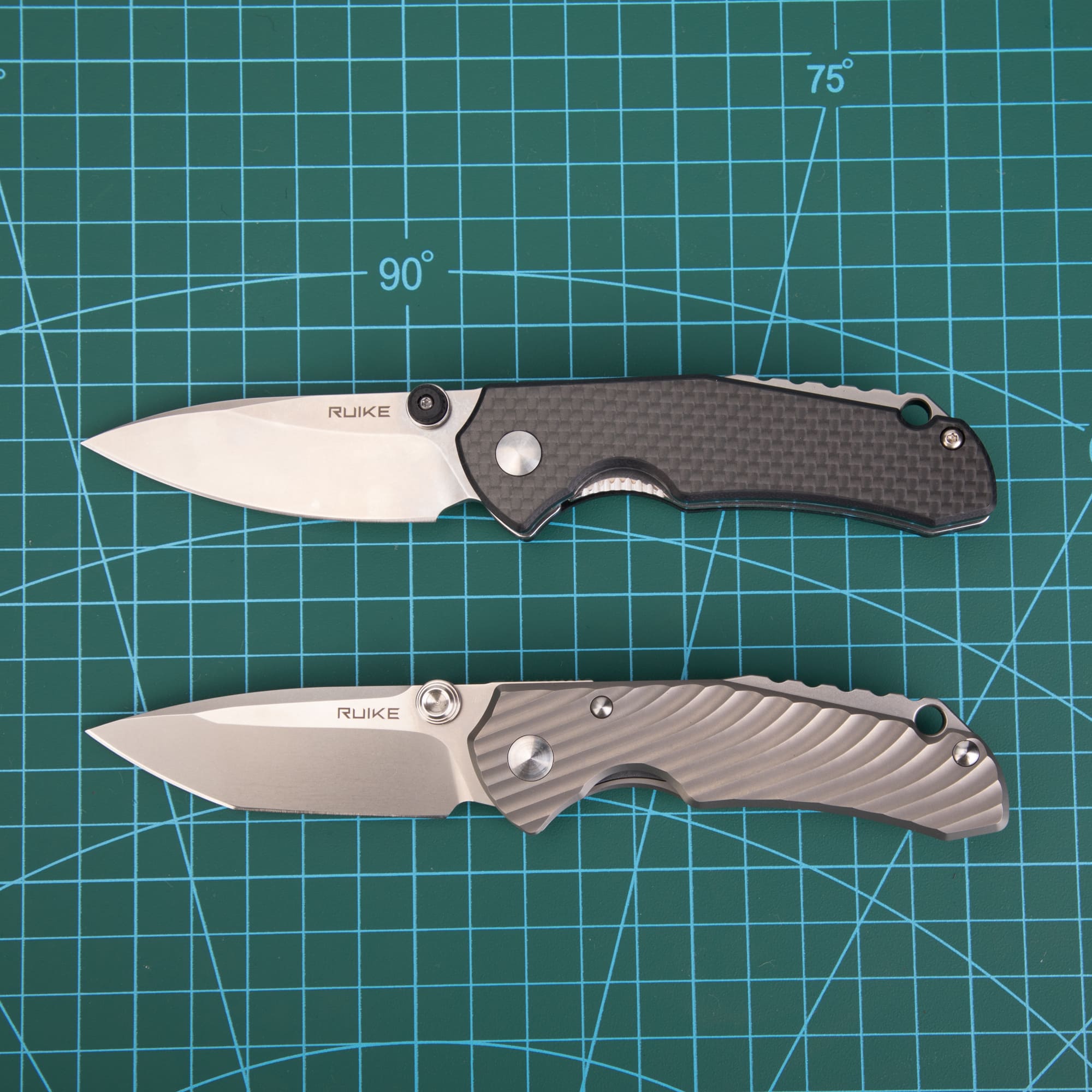 Ніж складаний кишеньковий Ruike M671-TZ, (7 см) steel 154СМ / TC4 (титан) сірий — фото 13