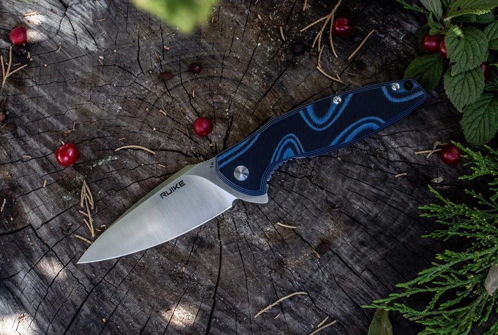 Ніж складаний туристичний Ruike Fang P105-Q, (9.2 см) 14C28N / G10 синій — фото 10