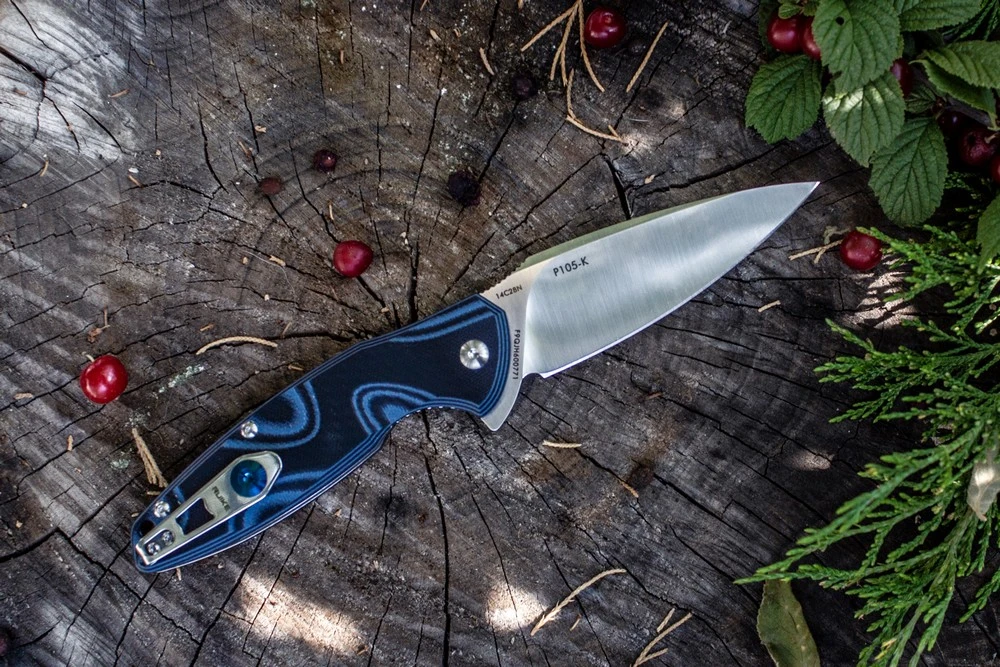 Ніж складаний туристичний Ruike Fang P105-Q, (9.2 см) 14C28N / G10 синій — фото 11