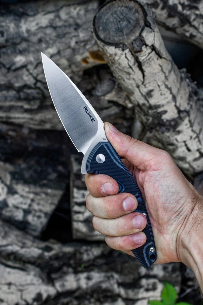 Ніж складаний туристичний Ruike Fang P105-Q, (9.2 см) 14C28N / G10 синій — фото 15