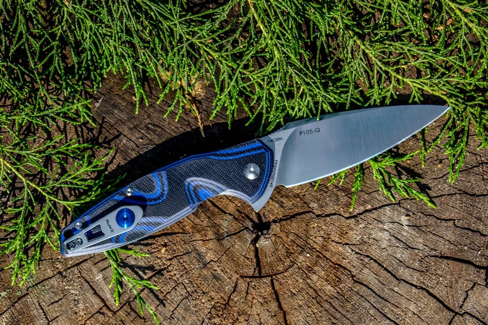 Ніж складаний туристичний Ruike Fang P105-Q, (9.2 см) 14C28N / G10 синій — фото 3