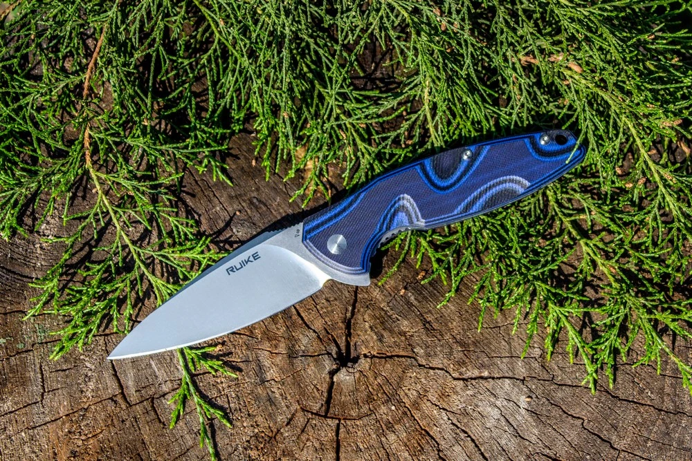 Ніж складаний туристичний Ruike Fang P105-Q, (9.2 см) 14C28N / G10 синій — фото 4
