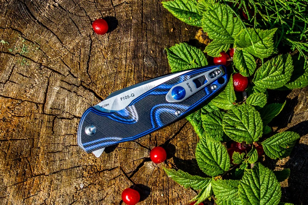 Ніж складаний туристичний Ruike Fang P105-Q, (9.2 см) 14C28N / G10 синій — фото 7