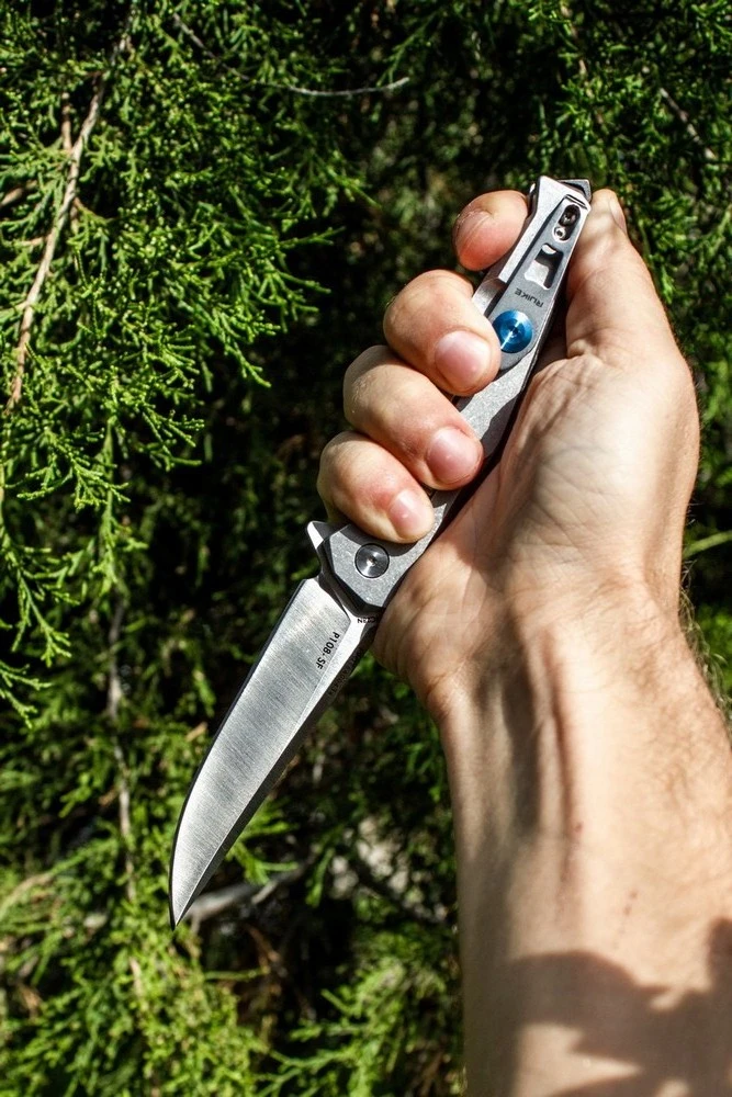Ніж складаний туристичний Ruike P108-SF, (8.8 см) 14C28N / 3cr14n сірий — фото 11