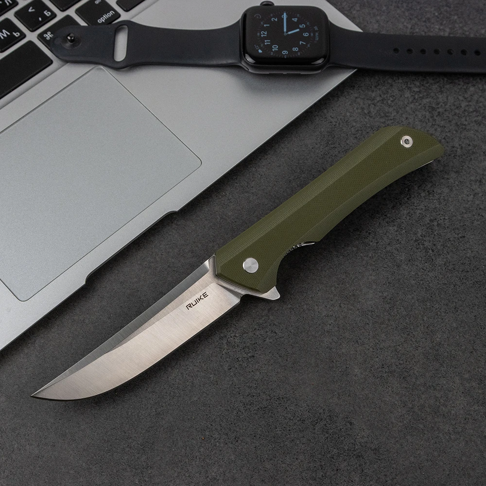 Ніж складаний туристичний Ruike Hussar P121-G, (9.2 см) 14C28N / G10 зелений — фото 15