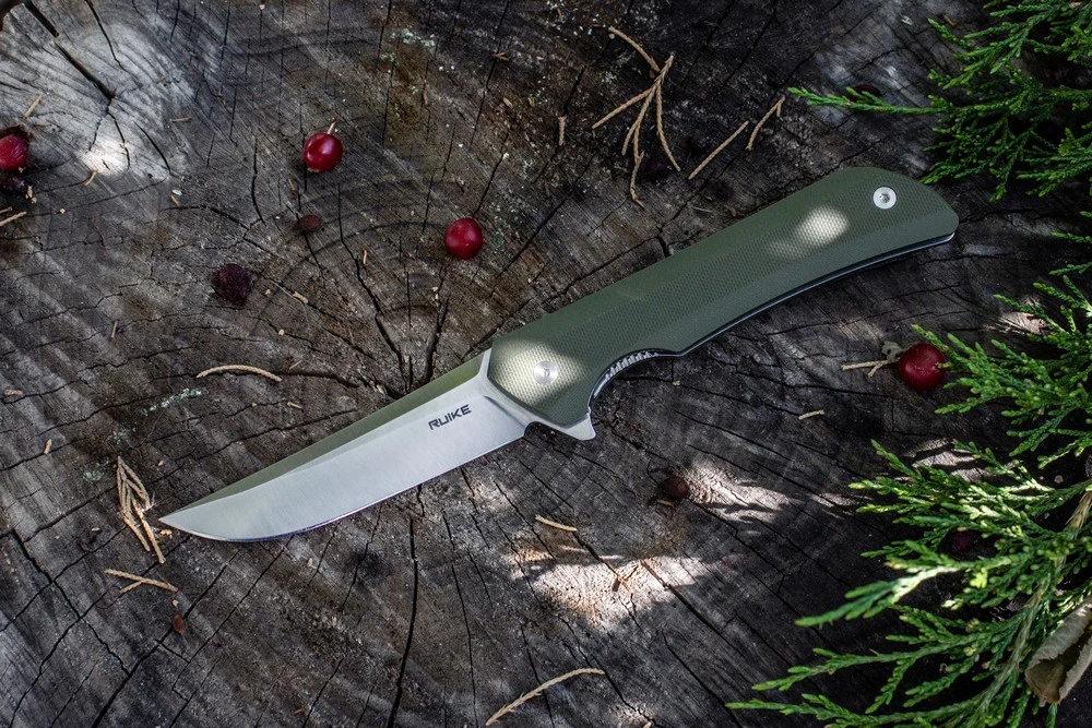 Ніж складаний туристичний Ruike Hussar P121-G, (9.2 см) 14C28N / G10 зелений — фото 6