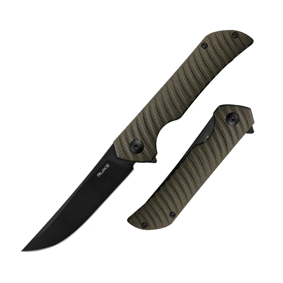 Ніж складаний туристичний Ruike P122-MB, (9.2 см) 14C28N / мікарта коричневий — фото 10