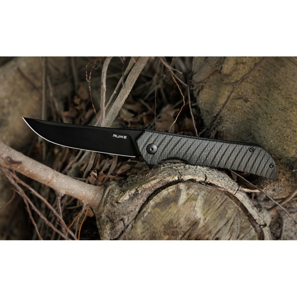 Ніж складаний туристичний Ruike P122-MB, (9.2 см) 14C28N / мікарта коричневий — фото 11