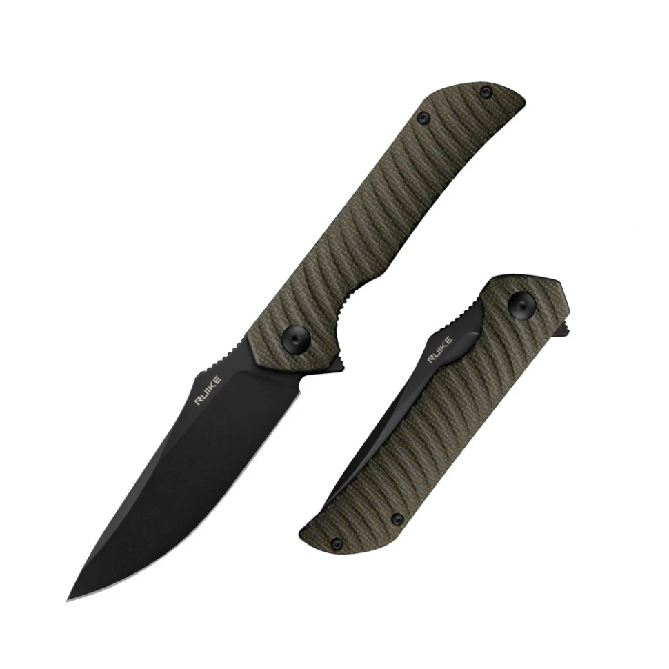 Ніж складаний туристичний Ruike P123-MB, (9.2 см) 14C28N / мікарта коричневий — фото 10