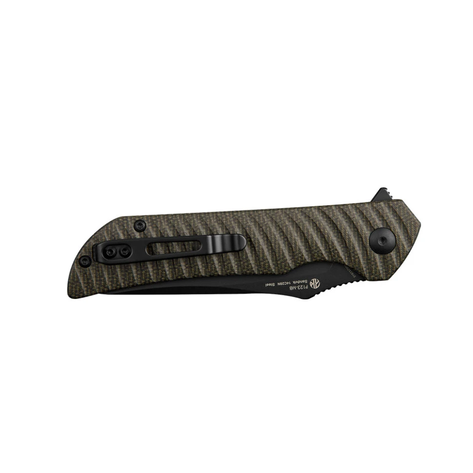 Ніж складаний туристичний Ruike P123-MB, (9.2 см) 14C28N / мікарта коричневий — фото 6
