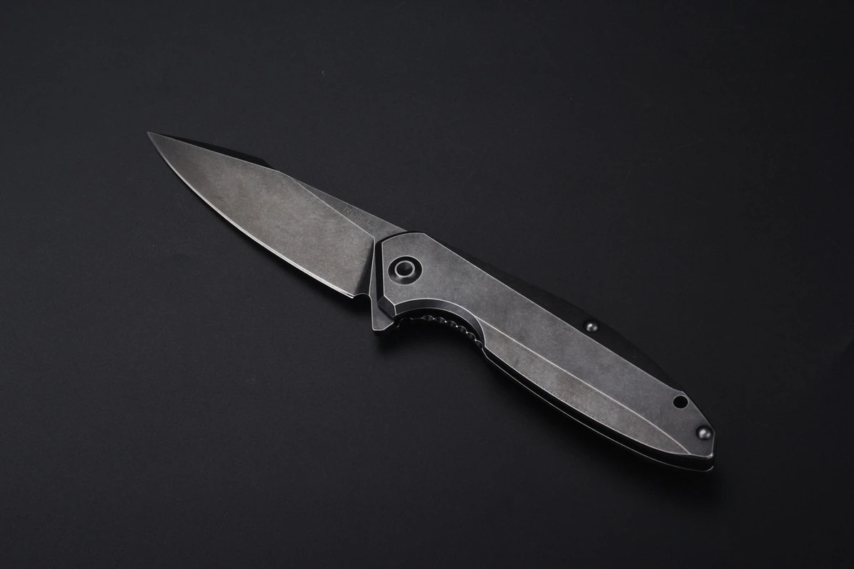 Ніж складаний туристичний Ruike P128-SB, (9.3 см) 14C28N / 3cr14n чорний — фото 4