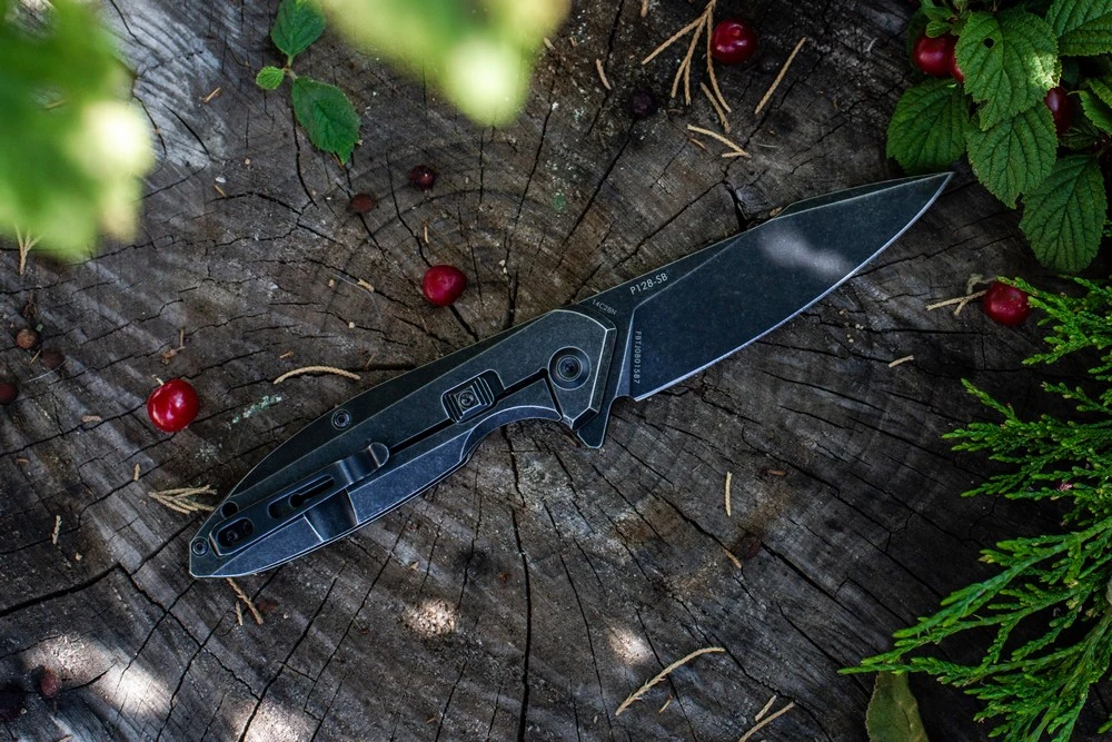 Ніж складаний туристичний Ruike P128-SB, (9.3 см) 14C28N / 3cr14n чорний — фото 7