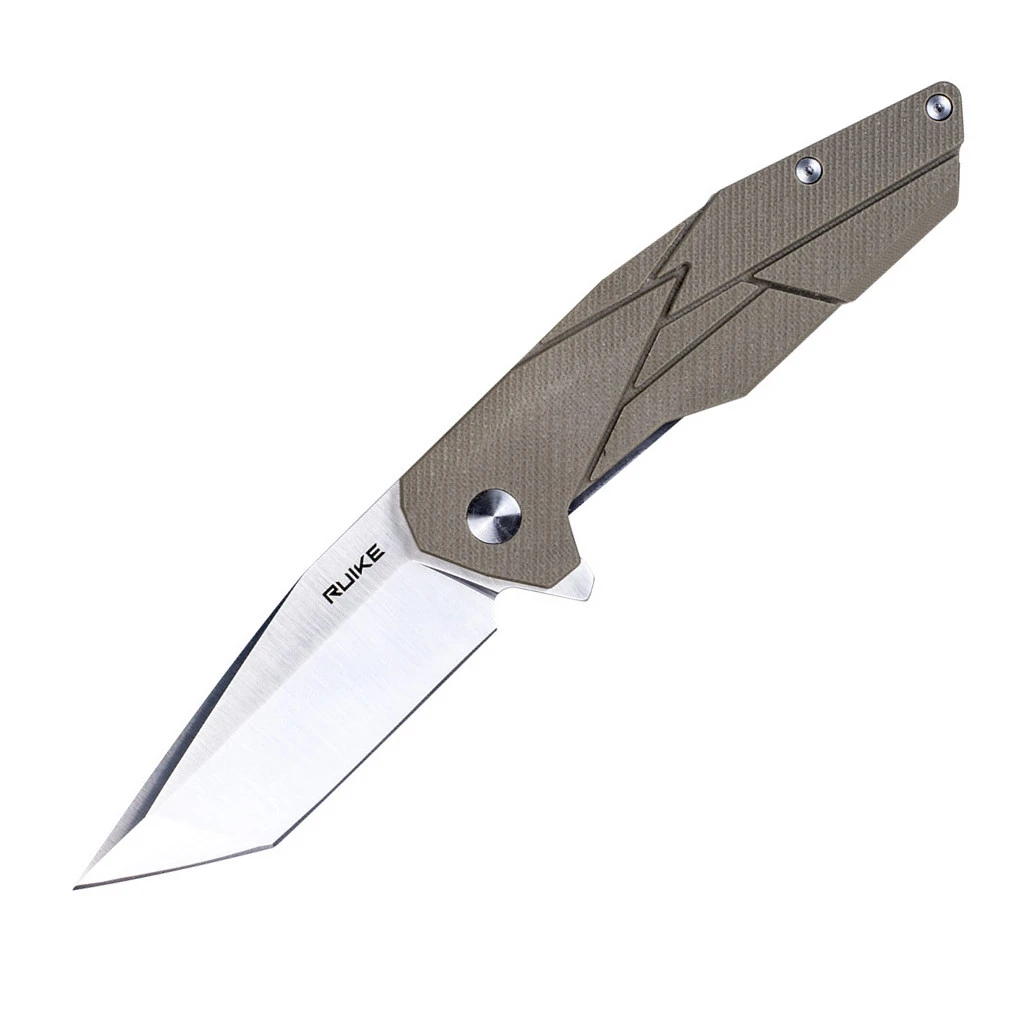 Ніж складаний туристичний Ruike P138-W, (9 см) 14C28N / G10 бежевий — фото 3