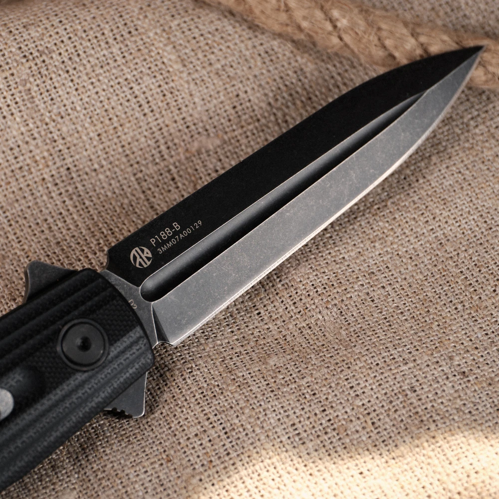 Ніж складаний туристичний Ruike P188-B, (9.1 см) D2 / G10 чорний — фото 16
