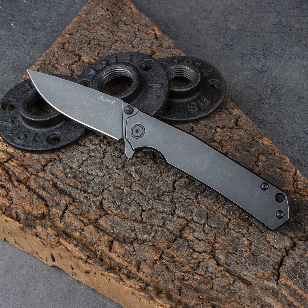 Ніж складаний туристичний Ruike P801-SB, (8.6 см) 14C28N / 3cr14n чорний — фото 4