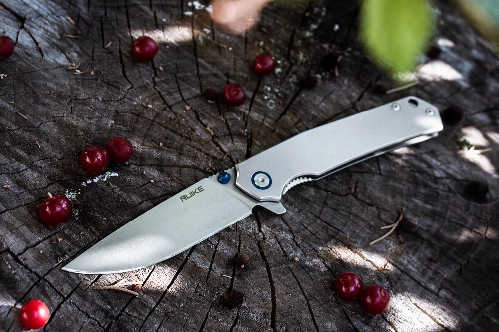 Ніж складаний туристичний Ruike P801-SF, (8.6 см) 14C28N / 3cr14n сірий — фото 6