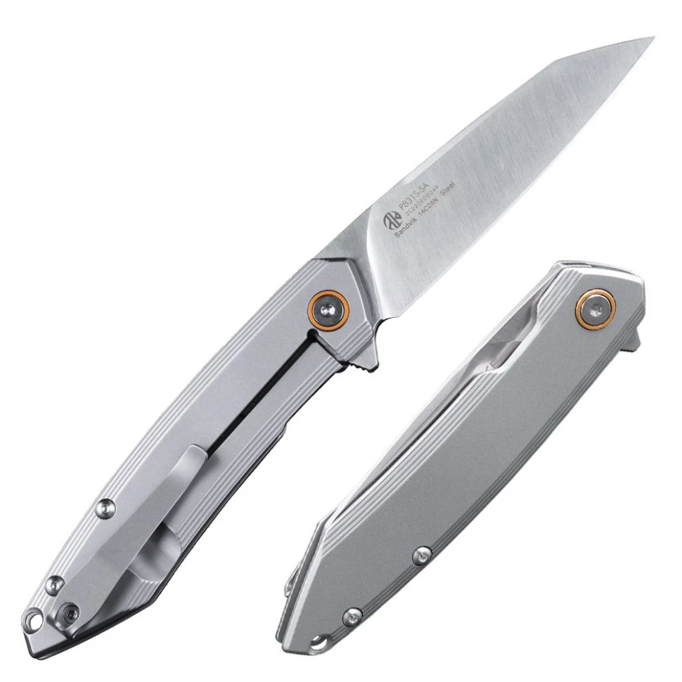 Ніж складаний туристичний Ruike P831S-SA, (8.5 см) 14C28N / 3cr14n сірий — фото 3