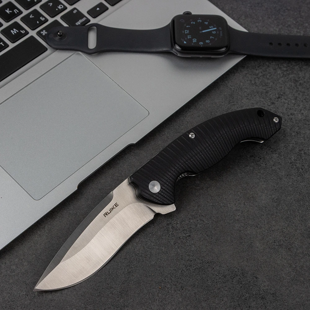 Ніж складаний туристичний Ruike Fang P852-B, (8.9 см) 14C28N / G10 чорний — фото 7
